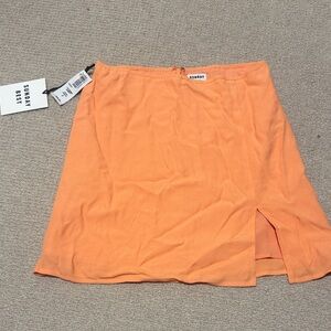 Aritzia Sunday Best Orange Mini Skirt